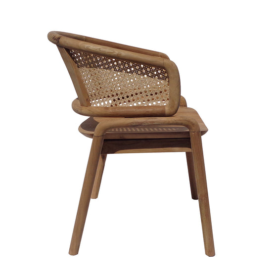Sillón en Madera de Teca y Ratán MAX
