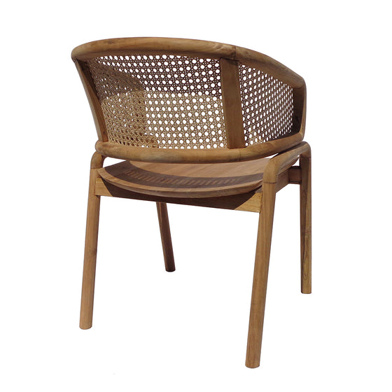 Sillón en Madera de Teca y Ratán MAX