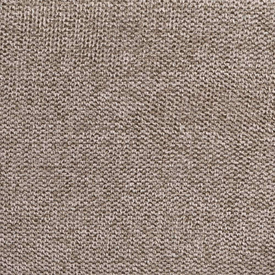 Imagen de primer plano de una tela de arpillera tosca de color beige con un patrón tejido texturizado, perfecta para complementar una Silla Taupe Tejido-Metal Salón en tu SALÓN.