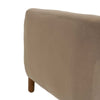 Sillón Taupe-Nest Tejido-Madera Salón esquinero con pata de madera en un fondo blanco.