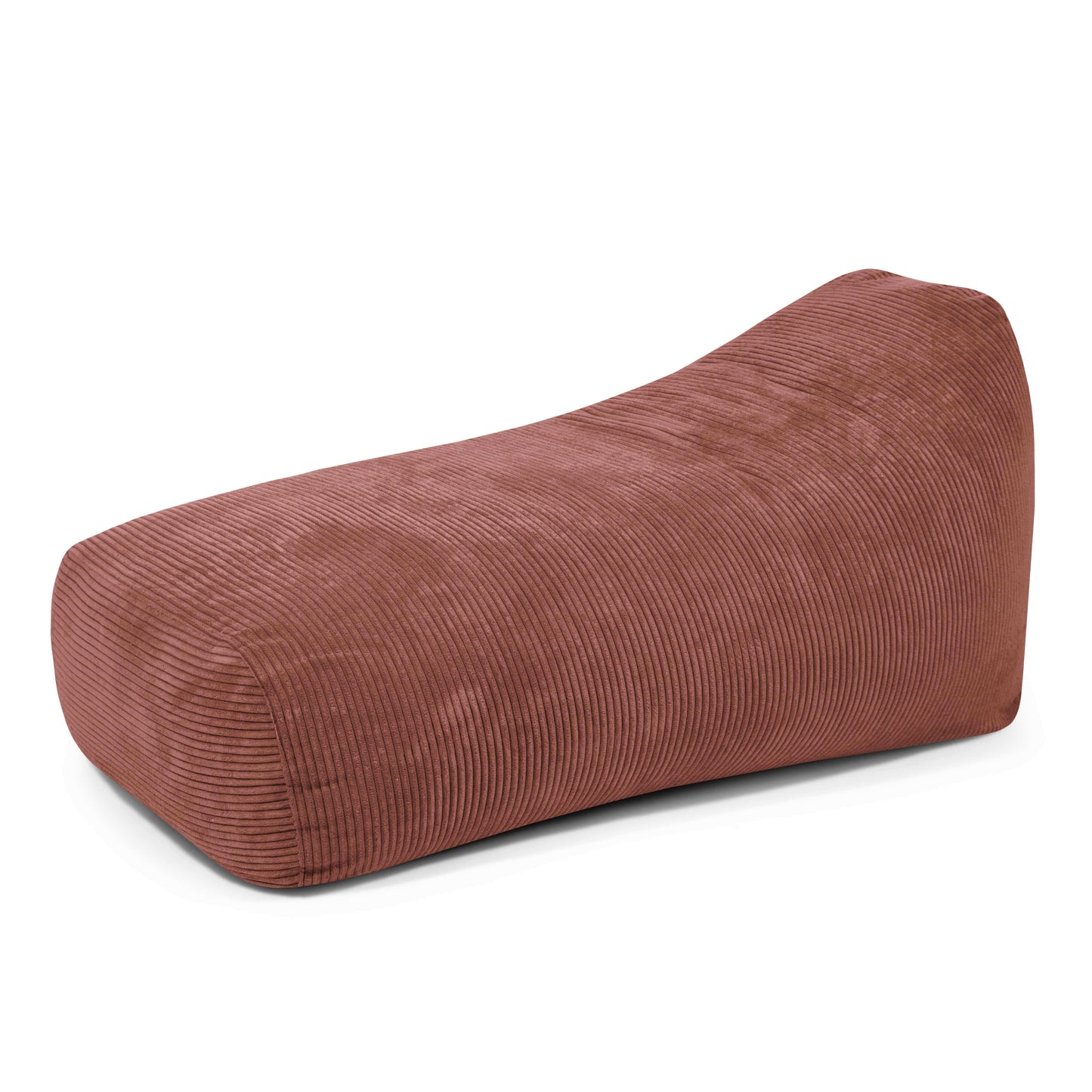 El SNUG LONG 140 WAVES es un moderno bean bag rectangular de espuma (85×145×70 cm) con un suave acabado en terciopelo canalé y respaldo elevado, ideal para el salón o el dormitorio.