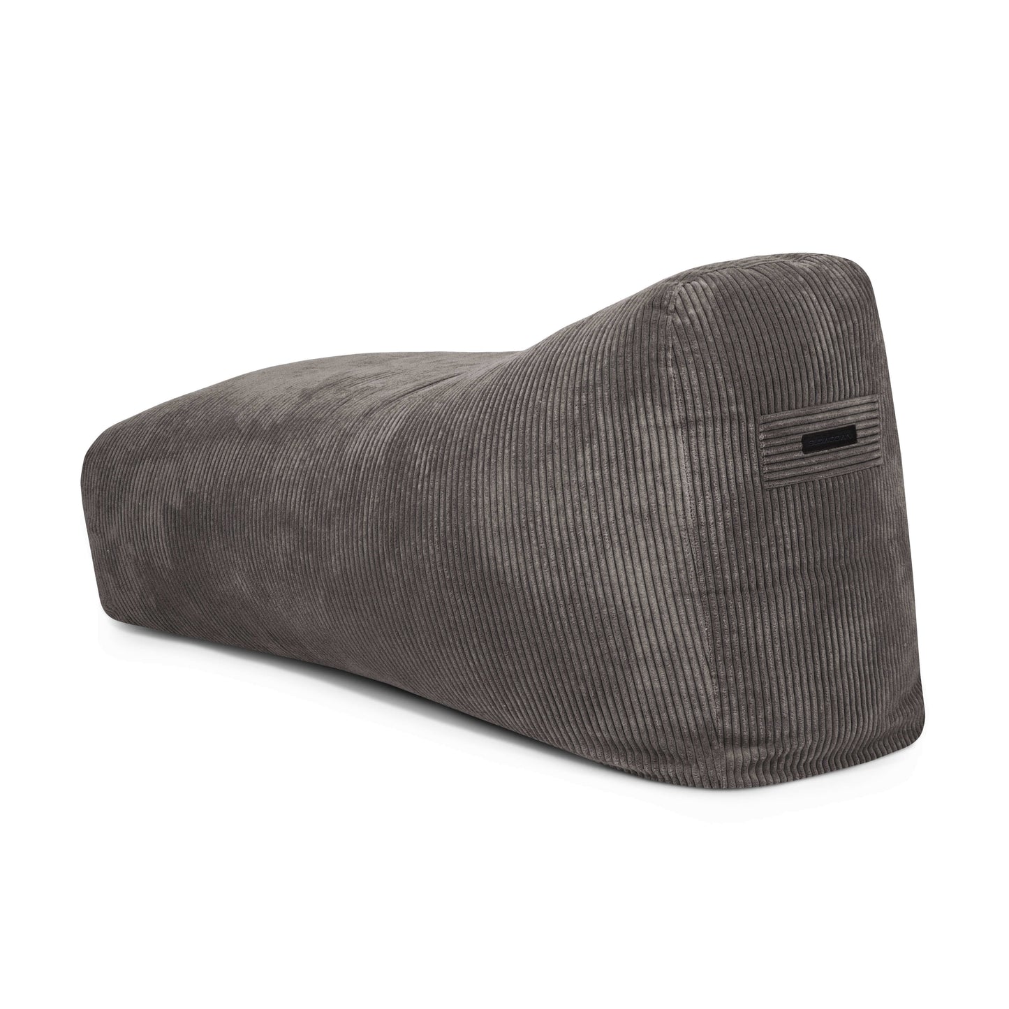 El SNUG LONG 140 WAVES es un moderno bean bag rectangular (85×145×70 cm) de espuma y terciopelo de pana gris, perfecto para un confort con estilo en el salón o el dormitorio.