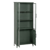La Vitrina en Metal Verde Menta Minted es un gabinete de metal verde menta con puertas superiores de vidrio y puertas inferiores sólidas, que ofrece tres estantes interiores. Esta vitrina industrial combina a la perfección estilo y funcionalidad.