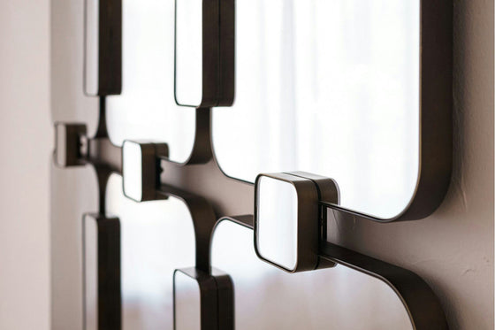 Espejo Rectangular Metal Industrial Evita