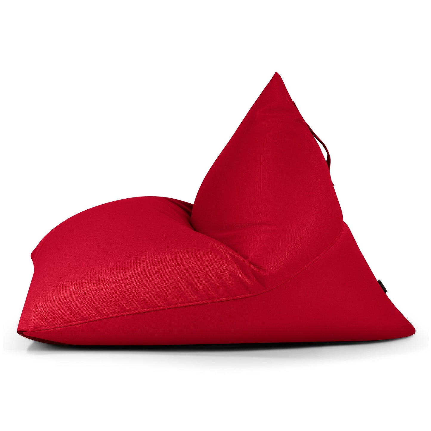 A RAZZ PROFUSE bean bag puff juvenil de tejido ignífugo extra suave (110×130×90 cm) se muestra de lado sobre un fondo blanco, destacando su moderno y ergonómico diseño para dormitorio o terraza.