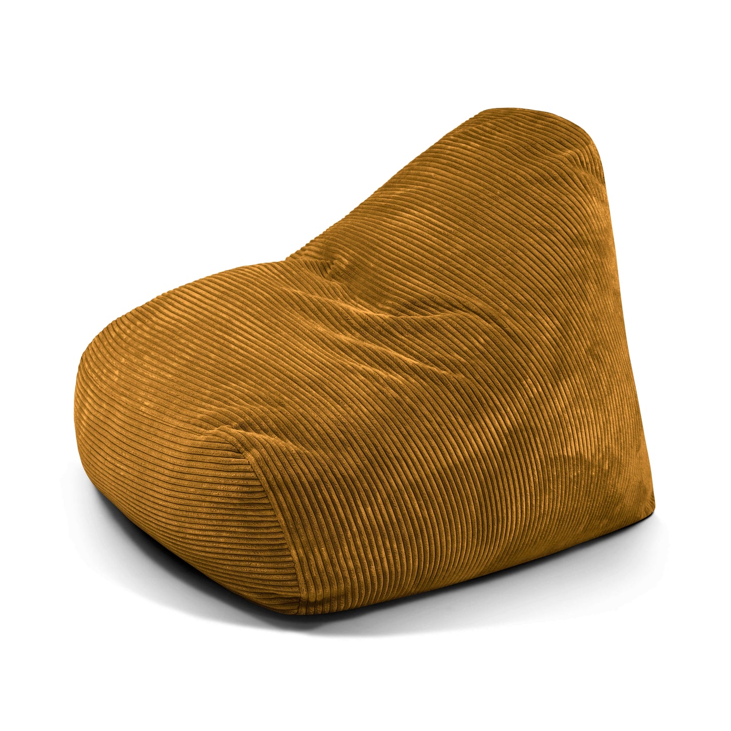 El puff grande de foam y terciopelo acanalado SNUG 100 WAVES (110×100×74 cm) ofrece diseño moderno y asiento ergonómico, perfecto para salón o dormitorio, destacado sobre un fondo blanco.
