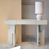 Consola en Roble Blanco Mate Birka
