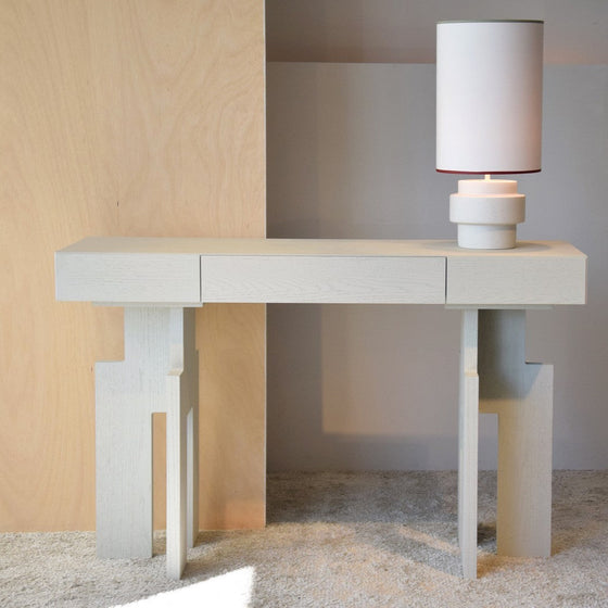 Consola en Roble Blanco Mate Birka