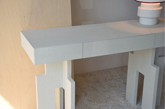 Consola en Roble Blanco Mate Birka