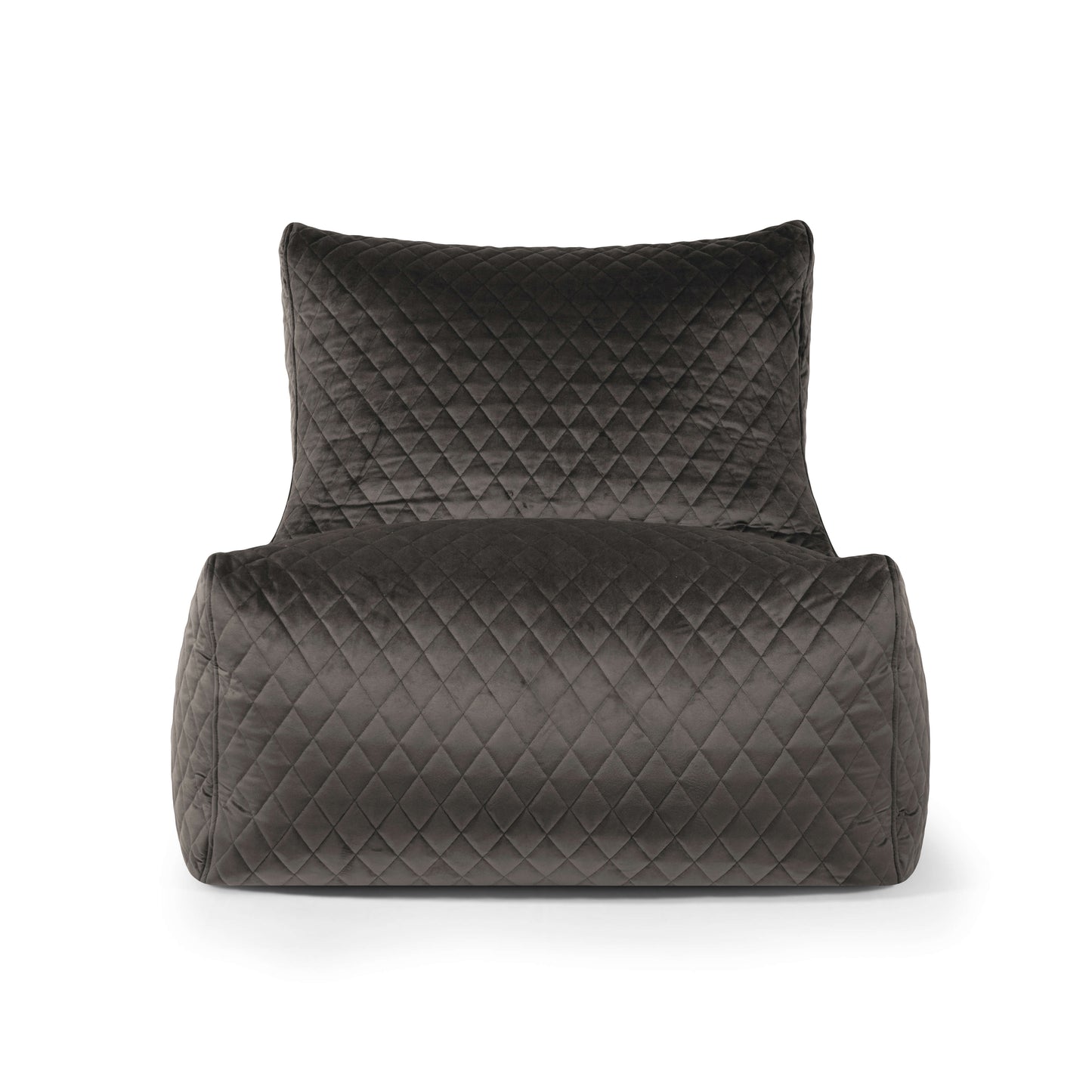 El Bean bag Seat 100 Lure Luxe es un moderno sillón sin brazos con tapicería acolchada negra, asiento bajo y ancho y respaldo acolchado para un asiento cómodo.