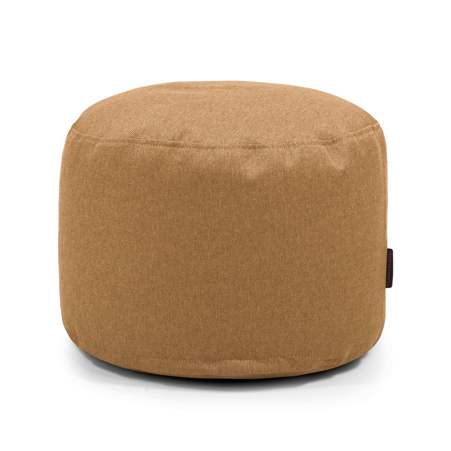 Puff redondo de tela suave lavable 40×40×30 cm MINI NORDIC, compacto y sin patas visibles, ideal como asiento versátil para dormitorio o salón, presentado sobre fondo blanco.