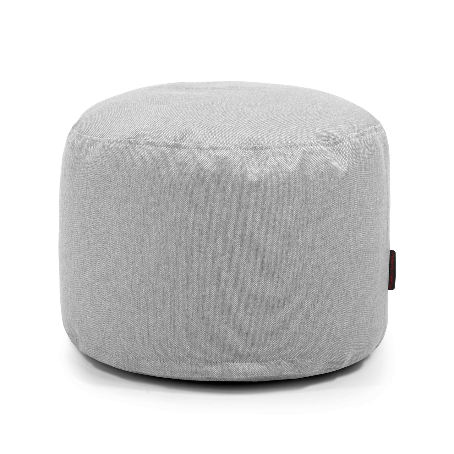 Un puff redondo de tela suave lavable 40×40×30 cm, compacto y MINI NORDIC, ideal como asiento versátil en dormitorio o salón, se muestra sobre fondo blanco.