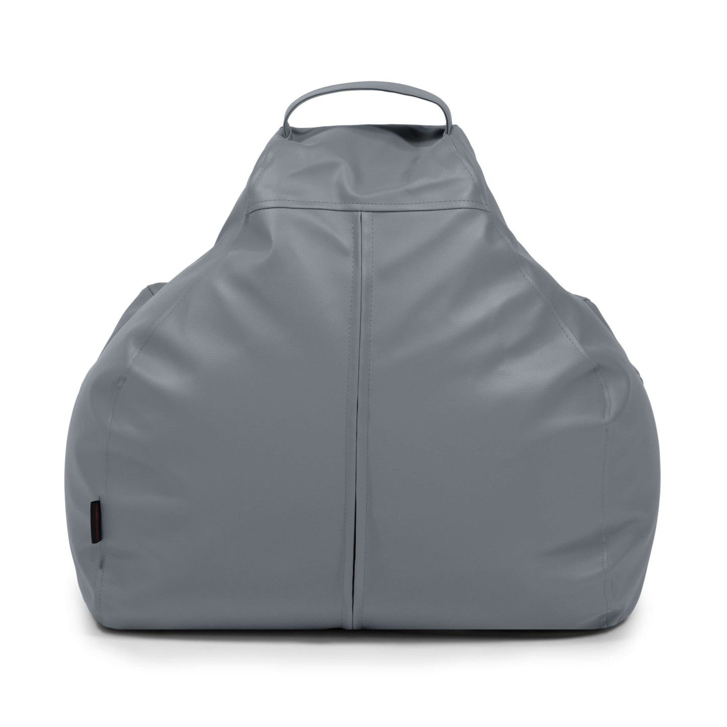 El Bean Bag Game Outside - uso exterior, de color gris, con asa superior y diseño ergonómico para niños, se muestra de frente sobre fondo blanco.