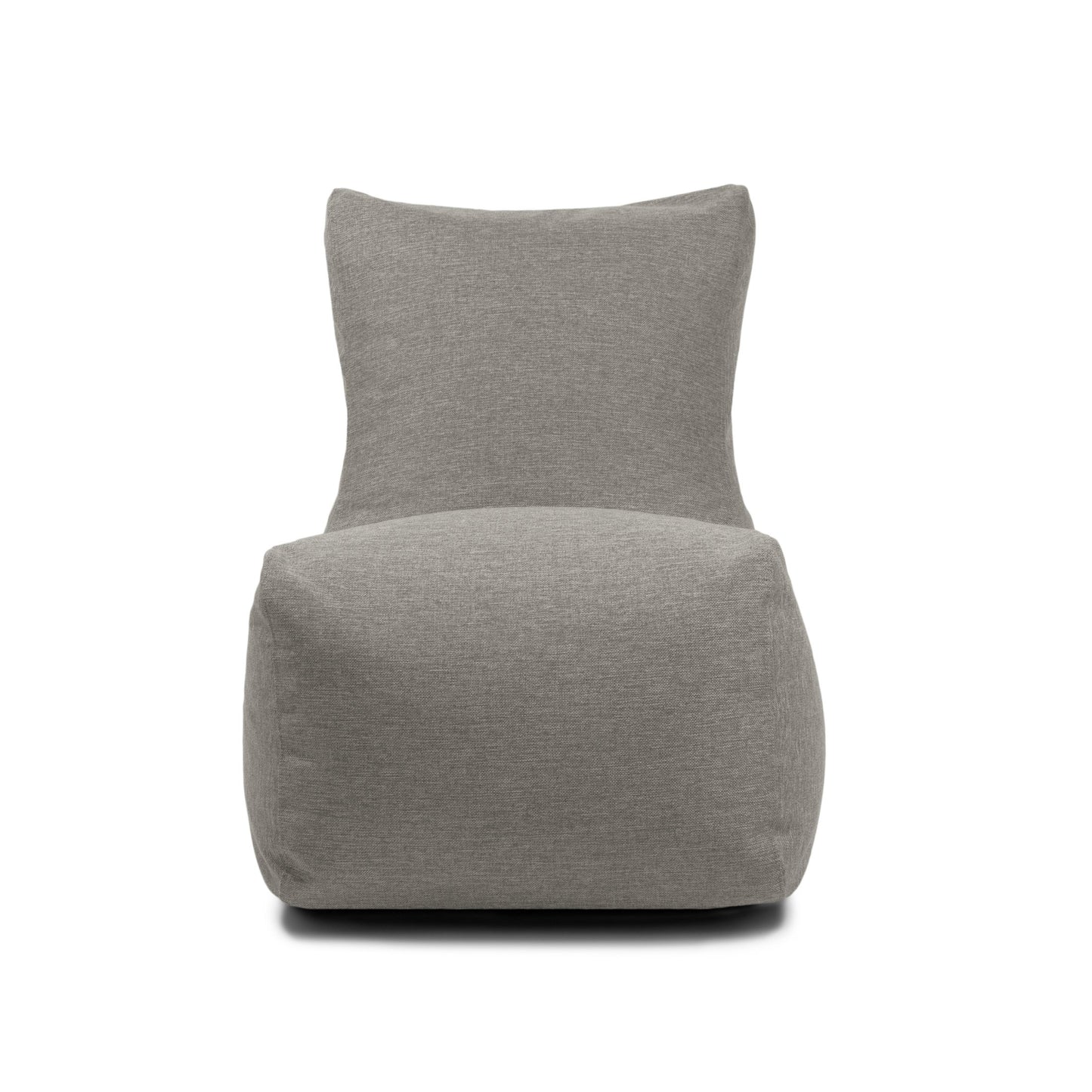 El Bean bag Seat Home es un sillón de tela gris sin brazos, con respaldo alto y aspecto afelpado, que se muestra de frente sobre fondo blanco.