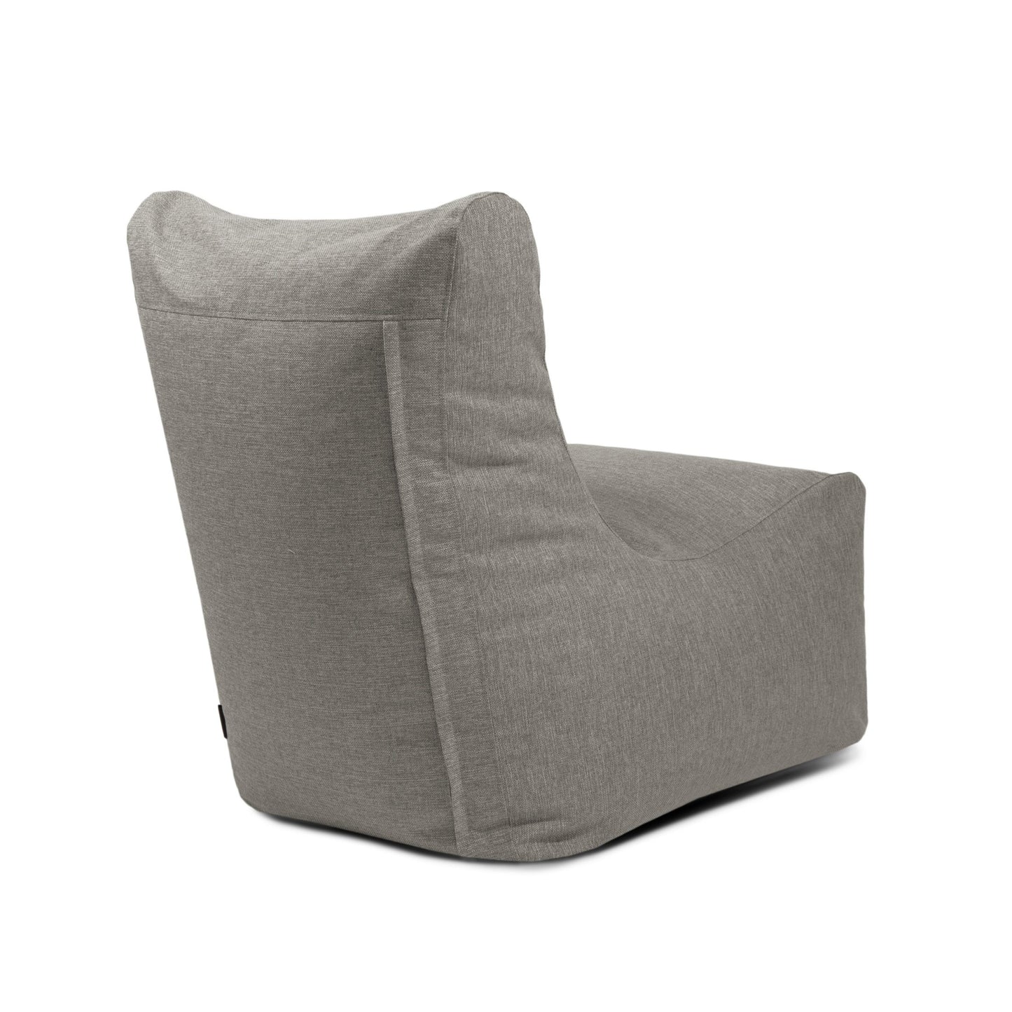 El Bean bag Seat Home, de color gris con suave funda de tela y diseño ergonómico sin brazos, se muestra desde un ángulo posterior de tres cuartos sobre fondo blanco.