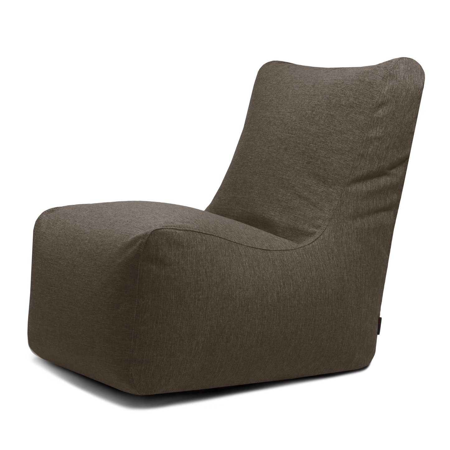 El Bean bag Seat Home es un moderno sillón bean bag marrón con respaldo alto y sin patas visibles, sobre fondo blanco.
