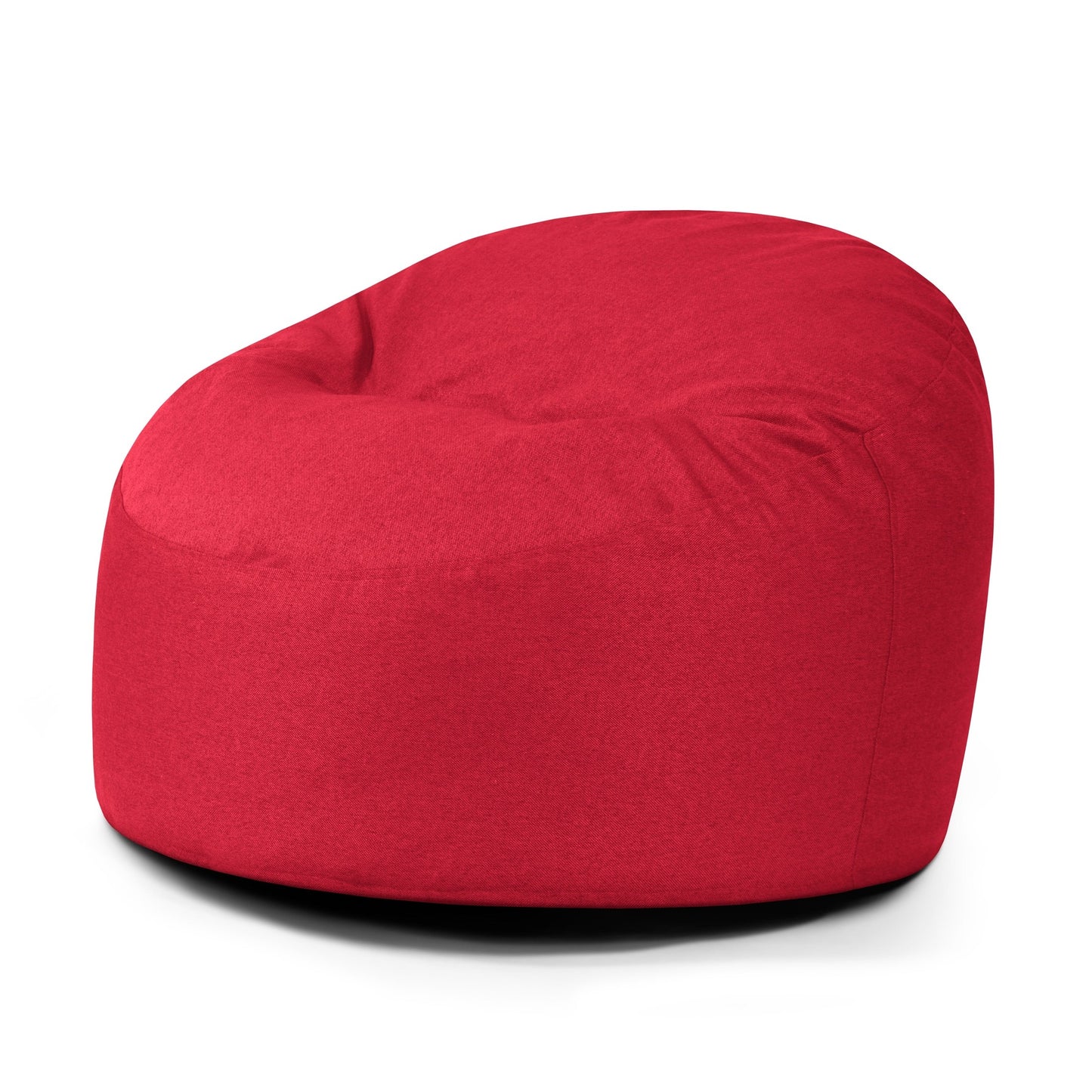 El Puff redondo de foam y tejido nórdico 85×85×38 cm - OM 85 NORDIC, de forma suave y redonda, es ideal como puf infantil en salón o dormitorio, presentado sobre fondo blanco.