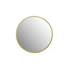Espejo Circular Eye con un marco dorado sobre un fondo blanco.